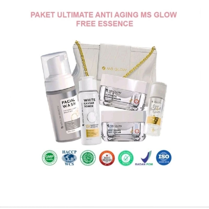 Paket Ultimate Anti Aging MS Glow Free Essence