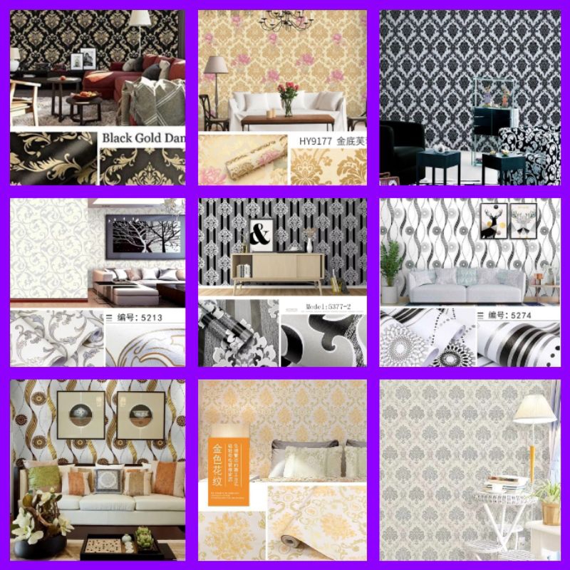 Wallpaper Dinding Motif Batik Wallpaper Dinding 3D Wallpaper Dinding Kamar Tidur Wallpaper Dinding R