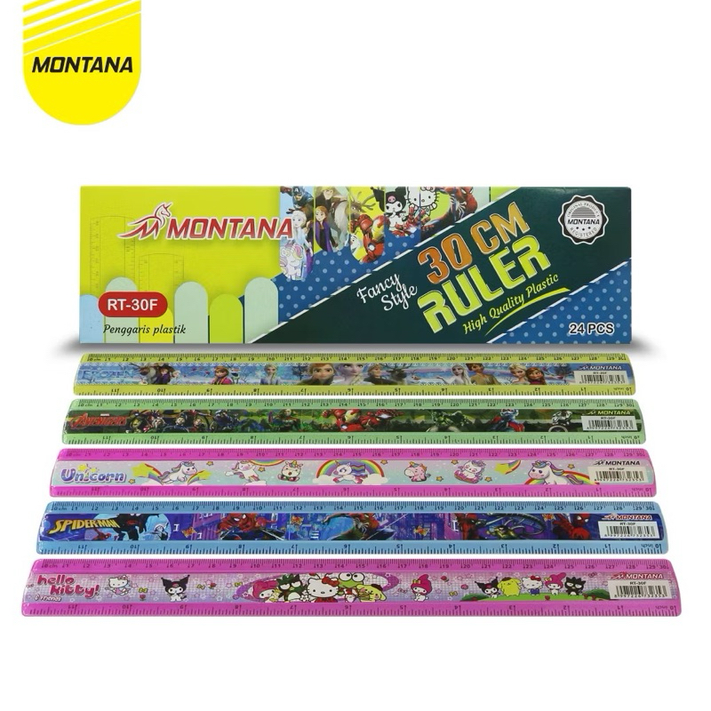 

Montana Acrylic Ruler Fancy / Penggaris Acrylic 30Cm Karakter / RT-30F / RETAIL 1Pcs