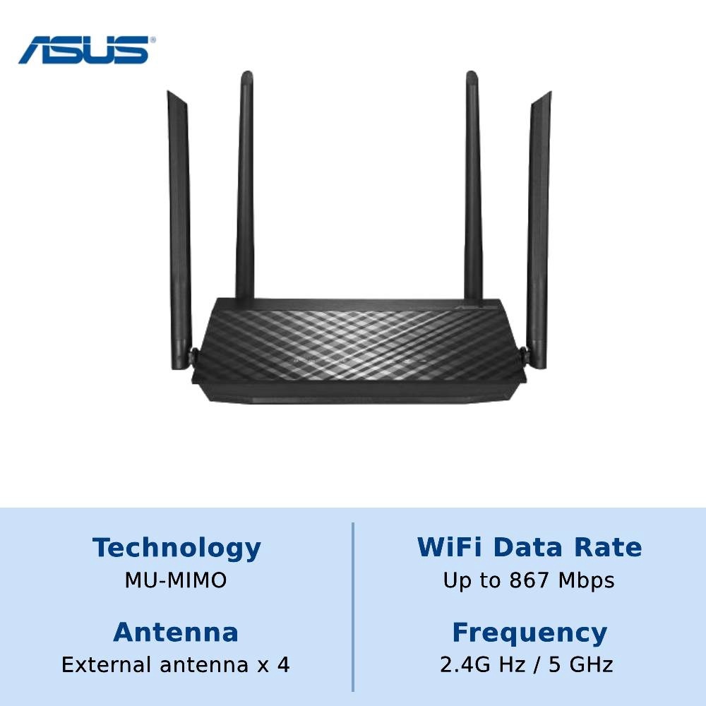 ASUS RT-AC59U AC1500 Dual Band Gigabit WiFi Router with MU-MIMO