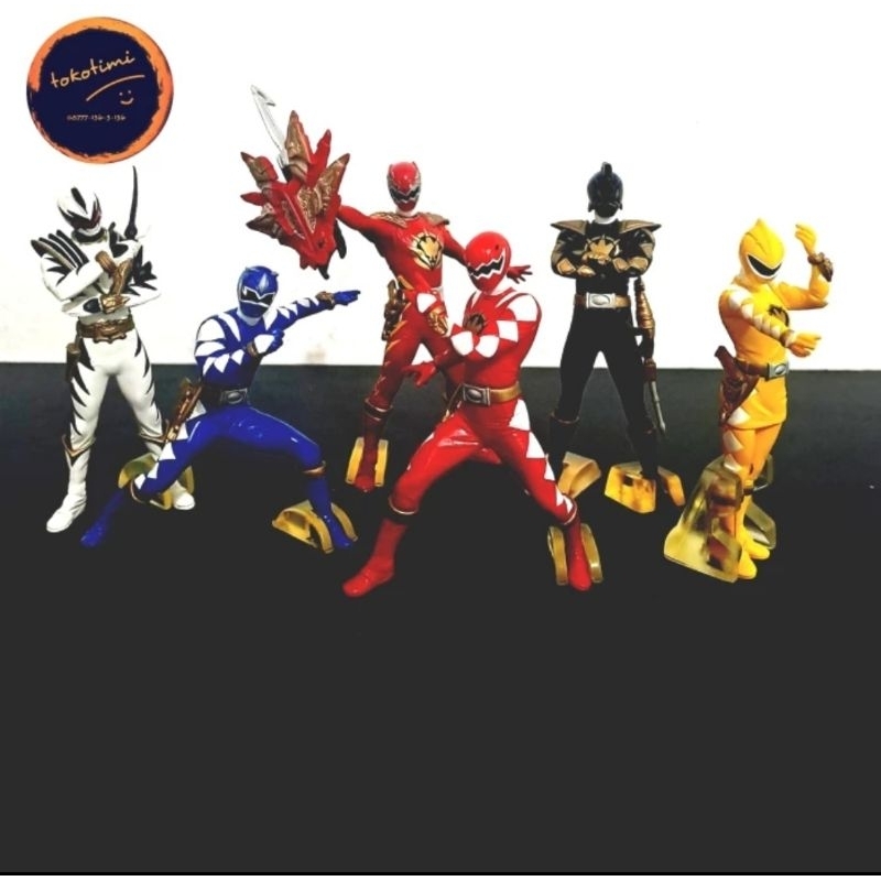 HG Gashapon Power Rangers Dino Thunder / Sentai Abaranger Set Complete Figure