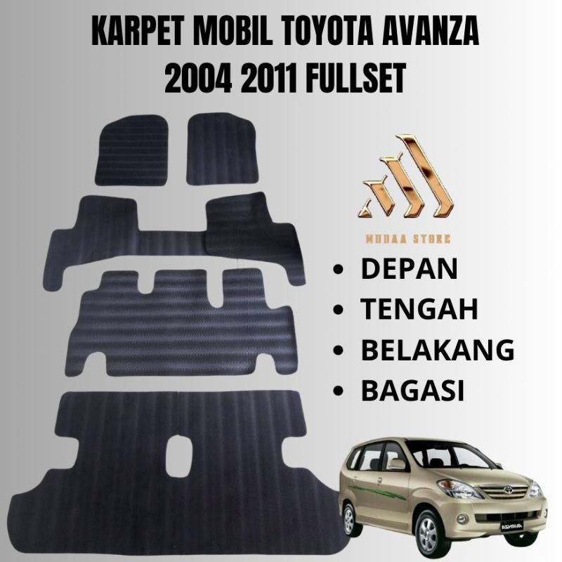 Karpet Mobil Toyota Avanza 2004 2011 Fullset Karpet Matras Karet Mobil Toyota Avanza Fullset