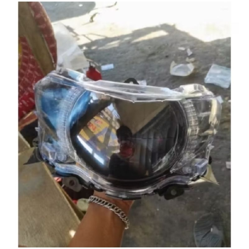 Kedok Reflektor Lampu Depan Mio Soul GT Custom Hitam