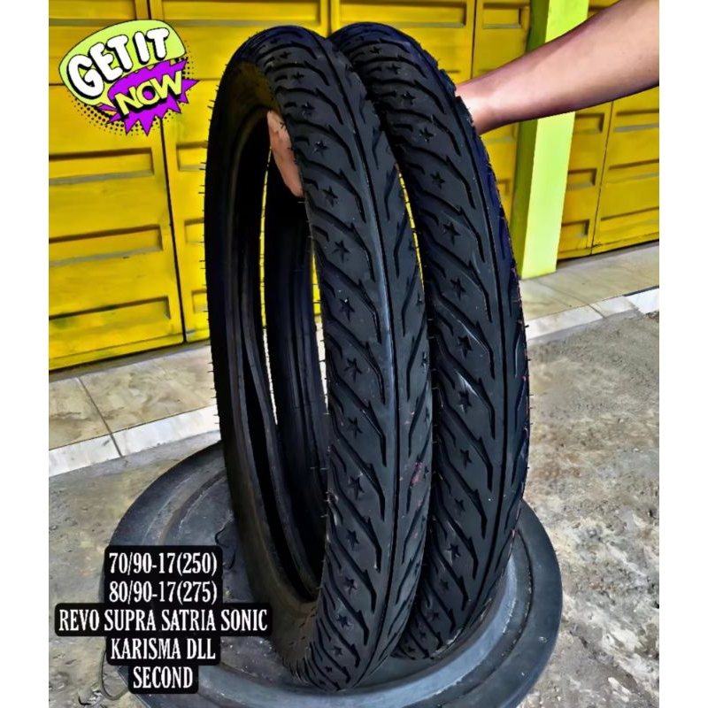 Ban motor ring 17 80/90-17 90/90-17 ban belakang supra karisma blade revo jupiter vega