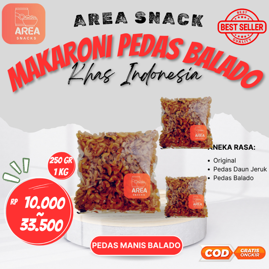 

CEMILAN MAKARONI RASA BALADO PEDAS MANIS DAUN JERUK SUPER RENYAH GURIH VARIASI 1kg 500gr 250gr