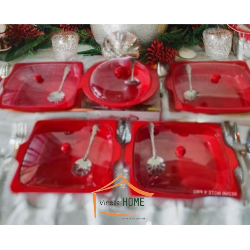 Set prasmanan lengkap sendok ukuran jumbo melamine golden dragon