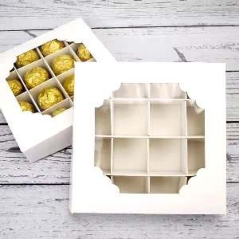 

Satuan- Box coklat kue cookies sekat isi 16 edisi Ramadhan Lebaran/Box gift kado permen coklat Lebaran