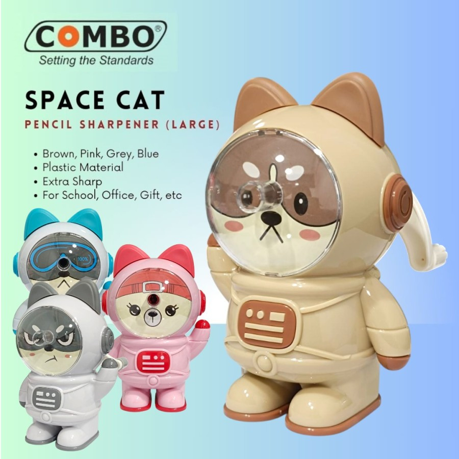 

Serutan Pensil Putar / Rautan Meja Lucu / Auto Pencil Sharpener SH-713 / Serutan Pensil Space Cat / Table Mechanical Sharpener