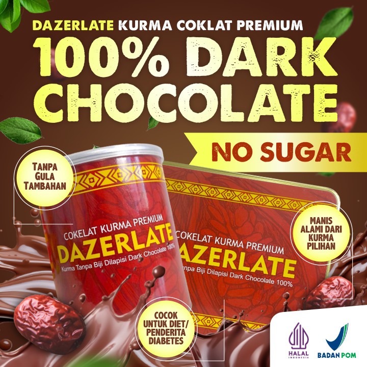 

Kurma Coklat Premium dengan Dark Chocolate 100% No Sugar