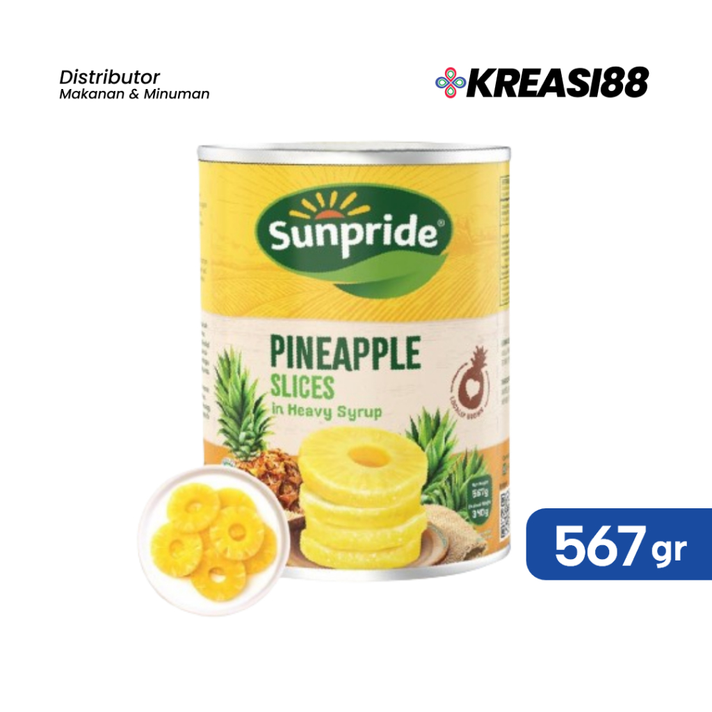 

Sunpride Irisan Nanas Dalam Sirup / Sliced Pineapple In Heavy Syrup Canned 567gr