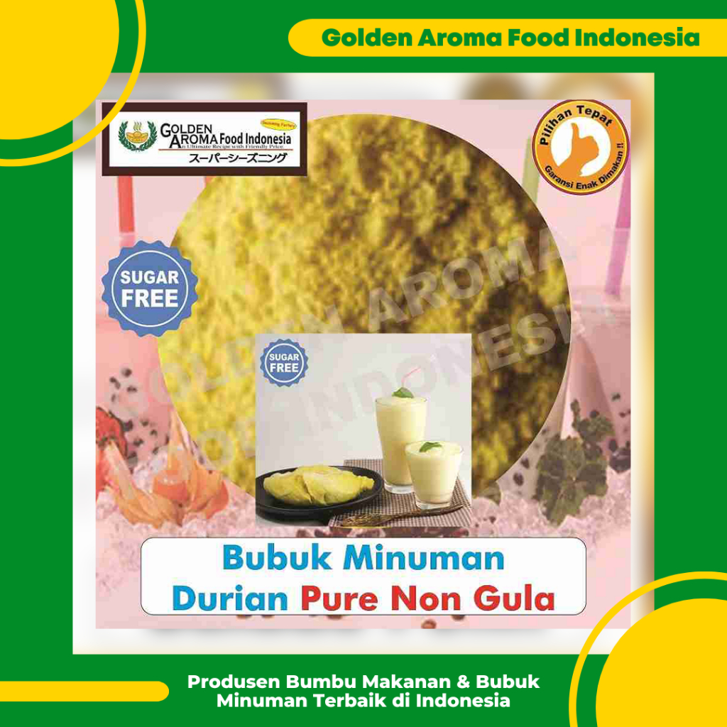 

Bubuk Minuman Durian Pure Non Gula 1 Kg King Fruit Drinking Powder No Sugar Tanpa Gula Enak GAFI