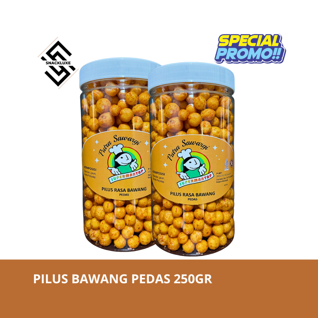 

Pilus Bawang Pedas Kemasan Toples Putra Sawargi Makanan Ringan Nampol