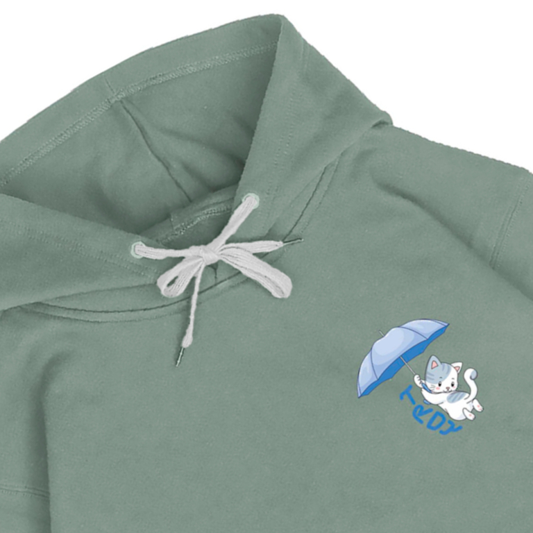 Troy Company Hoodie Green Mint Blue Umbrella Cat - Hoodie Pria Wanita Hijau Mint KH 2632