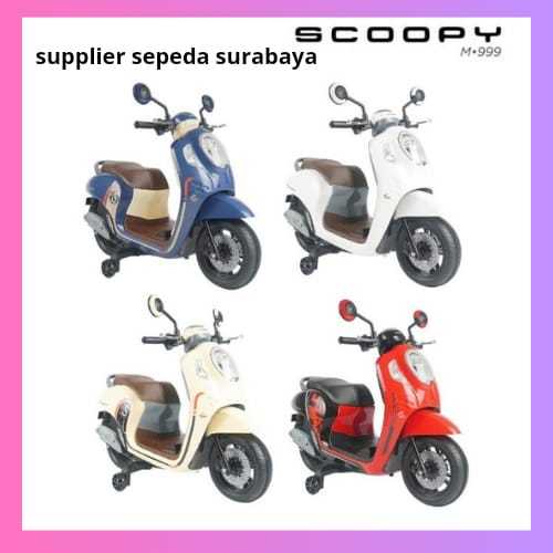 MOTOR AKI LISTRIK MAINAN ANAK MODEL HONDA SCOOPY KADO PMB M999 - NEW