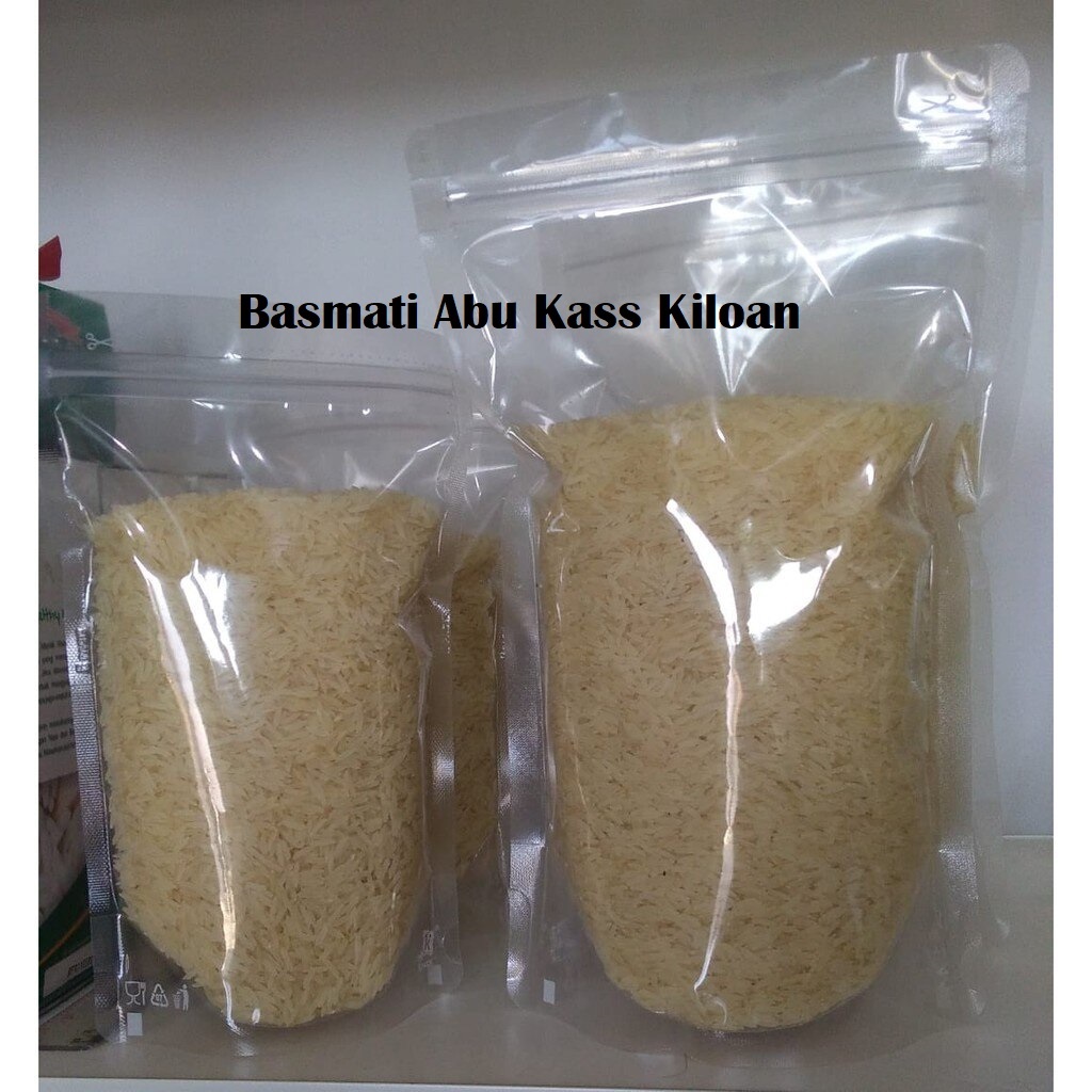 

Basmati Abu Kass Kemasan repack 1kg Indian Mazza Basmati Rice