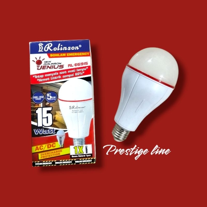 BOHLAM EMERGENCY ROLINSON 15 WATT/LAMPU EMERGENCY MENYALA SAAT MATI LAMPU