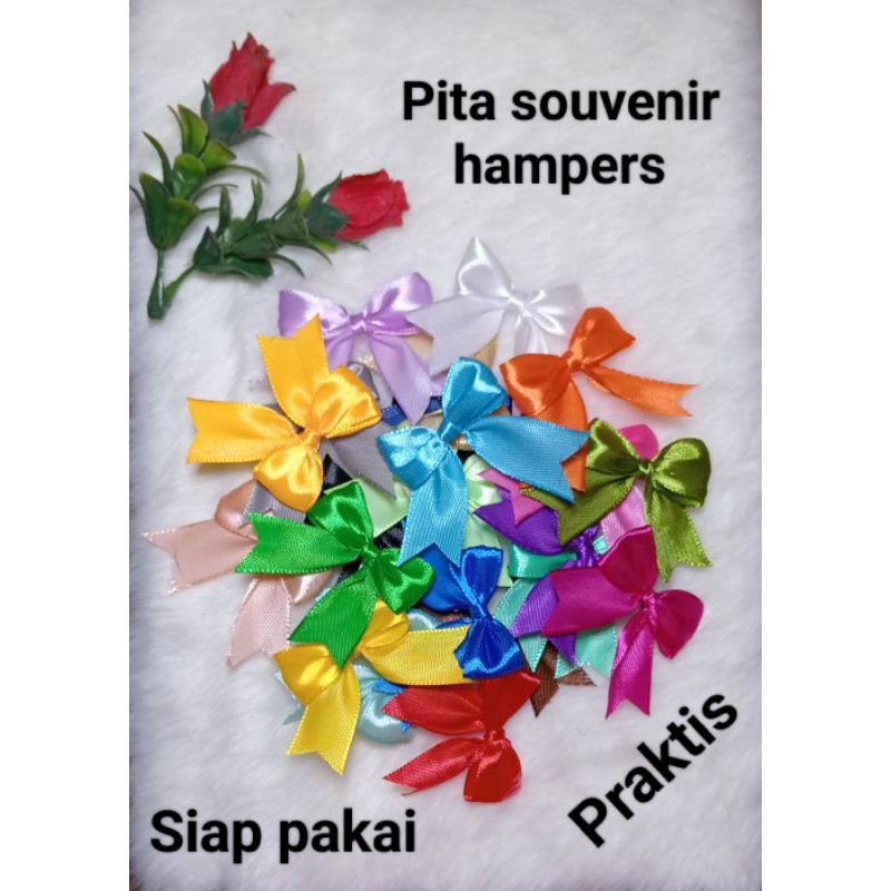 

100 pcs pita jadi 2 cm pita souvenir pita hampers pita kado pita siap pakai praktis tinggal tempel murah