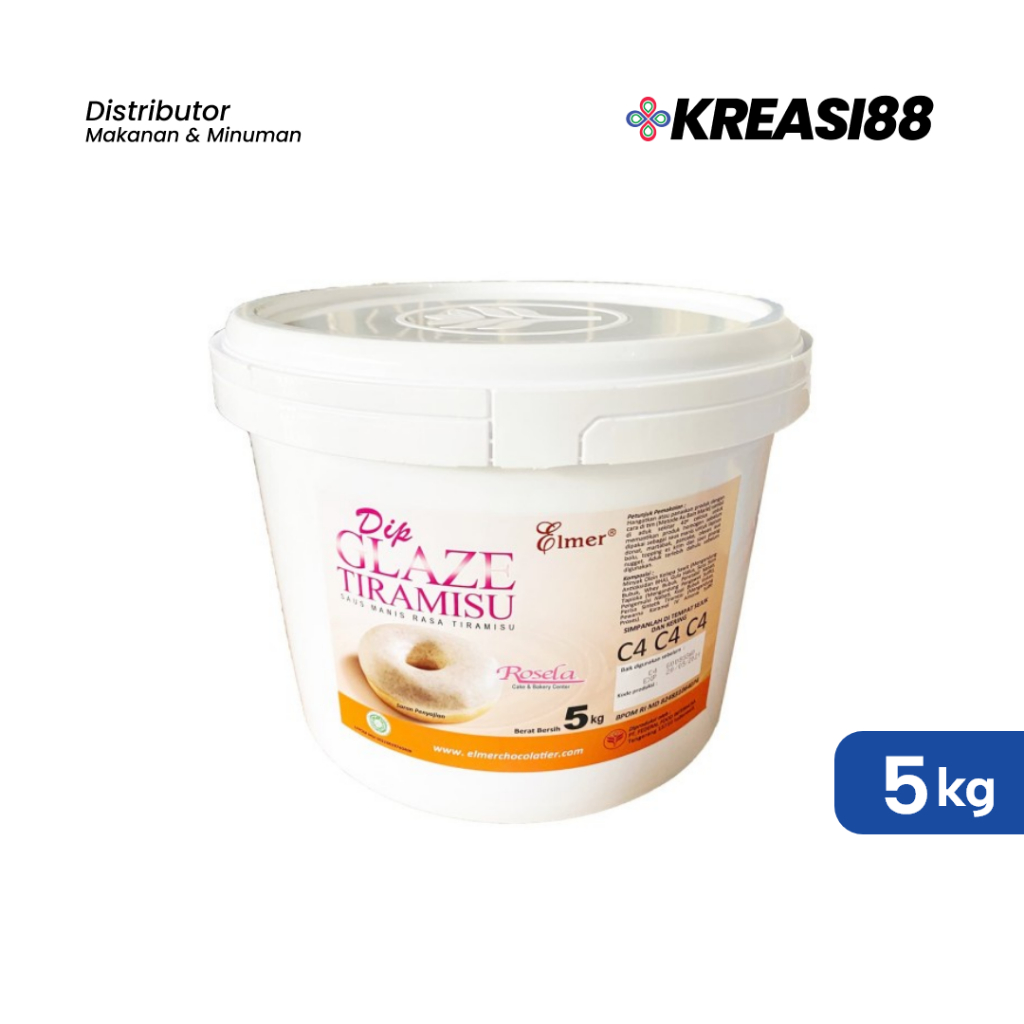 

ELMER DIP GLAZE VISTA TIRAMISU 5KG / GLAZE DONAT / TOPPING KUE