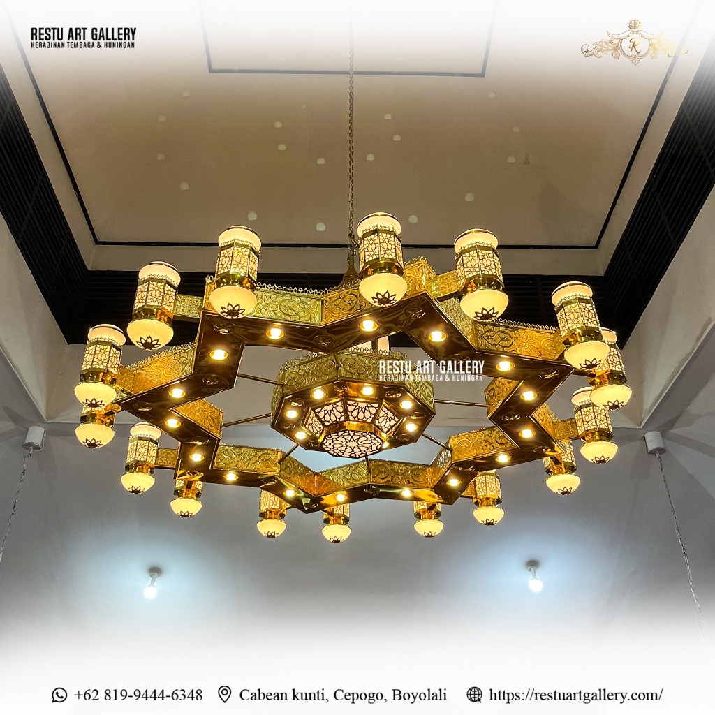 Lampu Hias Masjid | Lampu Gantung Masjid | Lampu Nabawi | Lampu Kuningan Custom