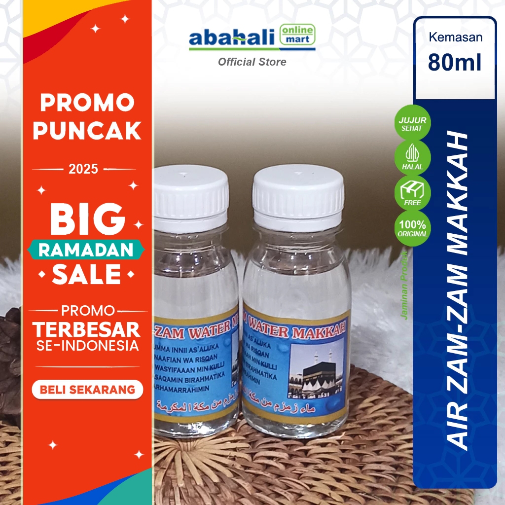 

Air Zamzam Asli 100% 80ml Mekah Air Zamzam Botol Kecil Murah Original Oleh Oleh Haji dan Umroh