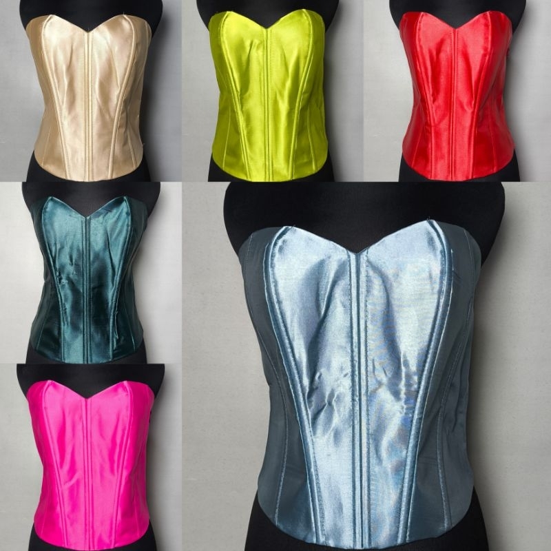 longtorso kebaya satin / longtorso satin resleting / bustier kebaya / kamisol satin / dalaman kebaya