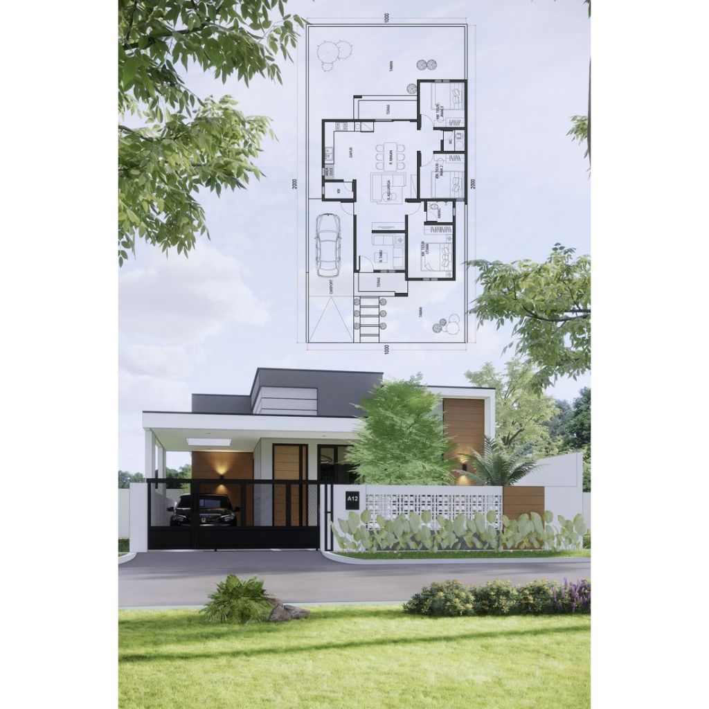 design rumah minimalis modern 3D