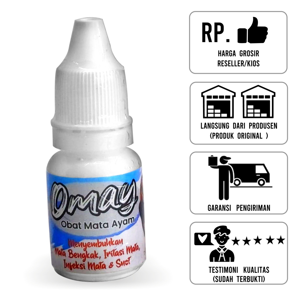 𝗜𝗦𝗧𝗔𝗥𝗙𝗜 - Omay Obat Sakit Mata Ayam 10ml Obat Tetes Mata Ayam Jago Laga Aduan Ternak Bebek Unggas Ob
