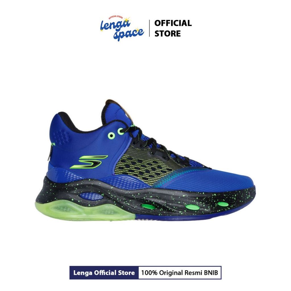 Sepatu Basket Pria Skechers SKX Float - Blue/Black (253000BLBK) ORIGINAL