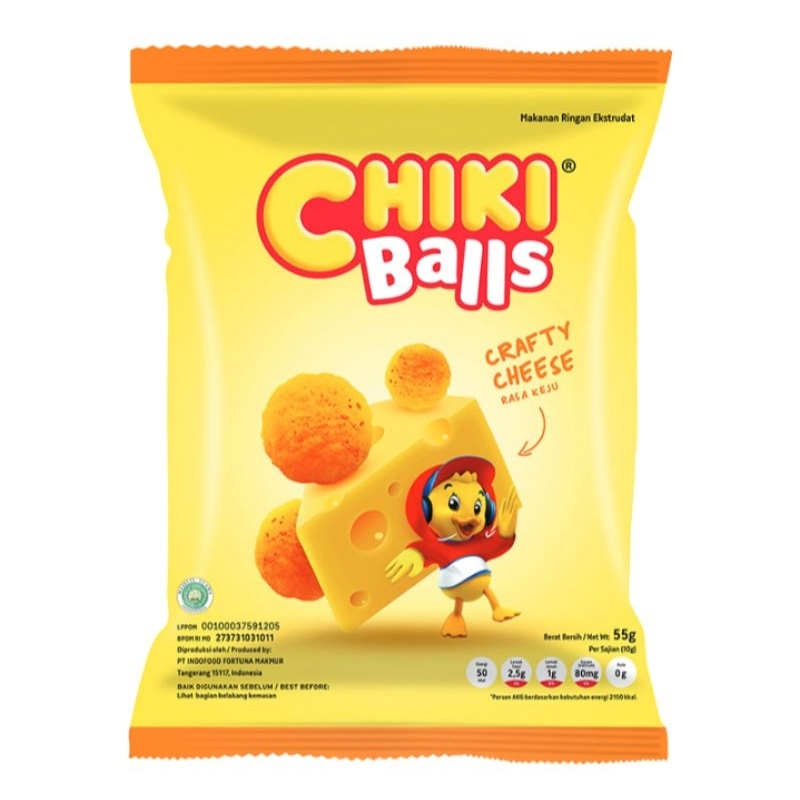 

CHIKI Balls Makanan Ringan Crafty Cheese 55 gram