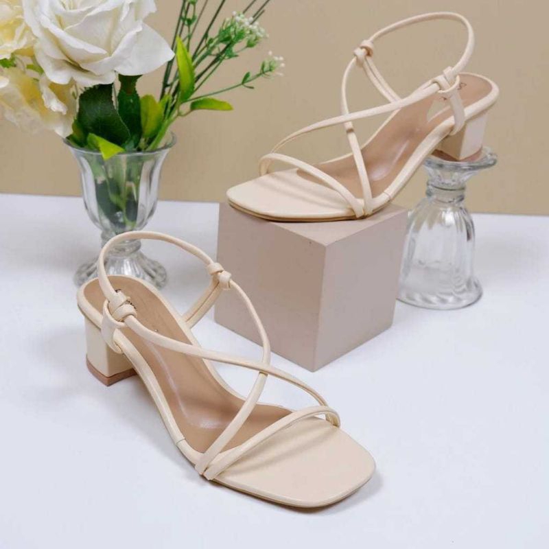 sendal heels wanita 5cm wedding hak tahu