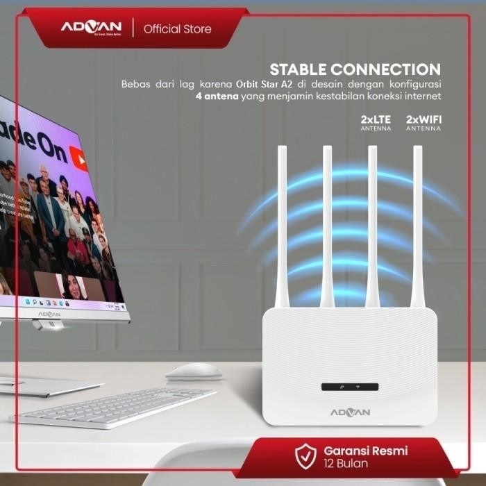 Advan Telkomsel Orbit Star A2 Modem 4G WiFi - Unlock All Operator
