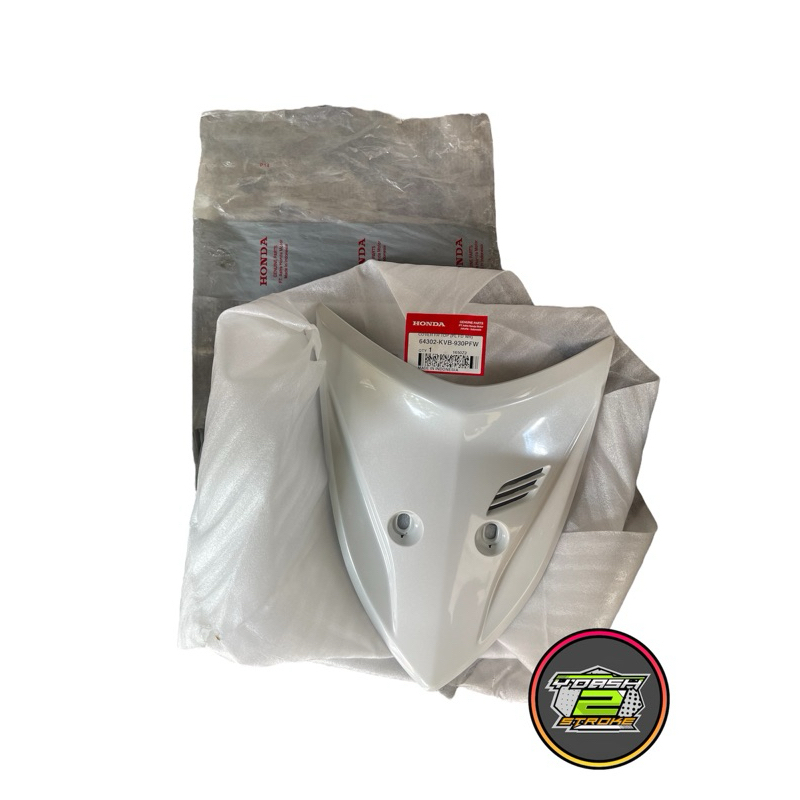 COVER TEMENG PANEL DADA DASI DEPAN HONDA VARIO 110 KARBU CW PUTIH ORI 64302-KVB-930PFW