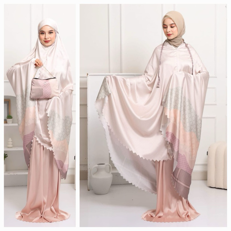 Rayyana Mukena  Armani Silk Premium, Zafia Series , Mukena Silk Premium