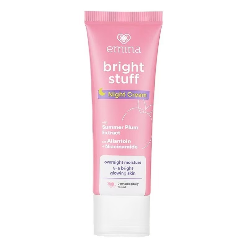 Emina Bright Stuff Night Cream 20ml - Pelembab Malam/Cream Malam
