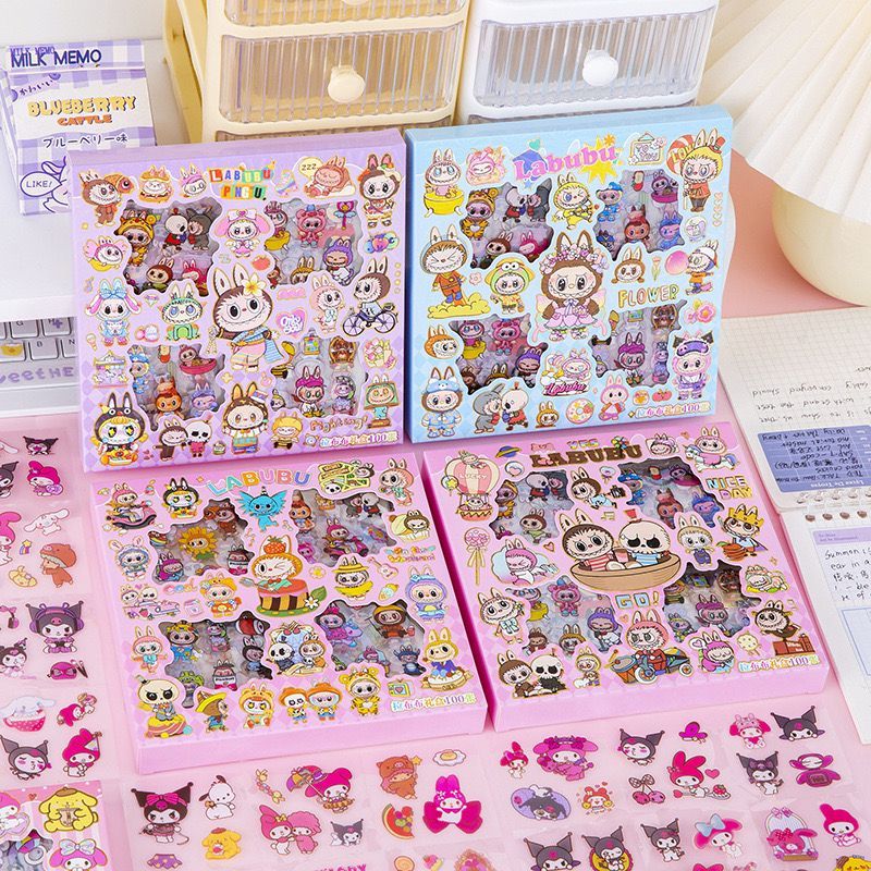 

Sticker Motif Kartun Korea Lucu Anti Air isi 100 pcs/ 100 Lembar Stiker Karakter Kuromi Sanrio