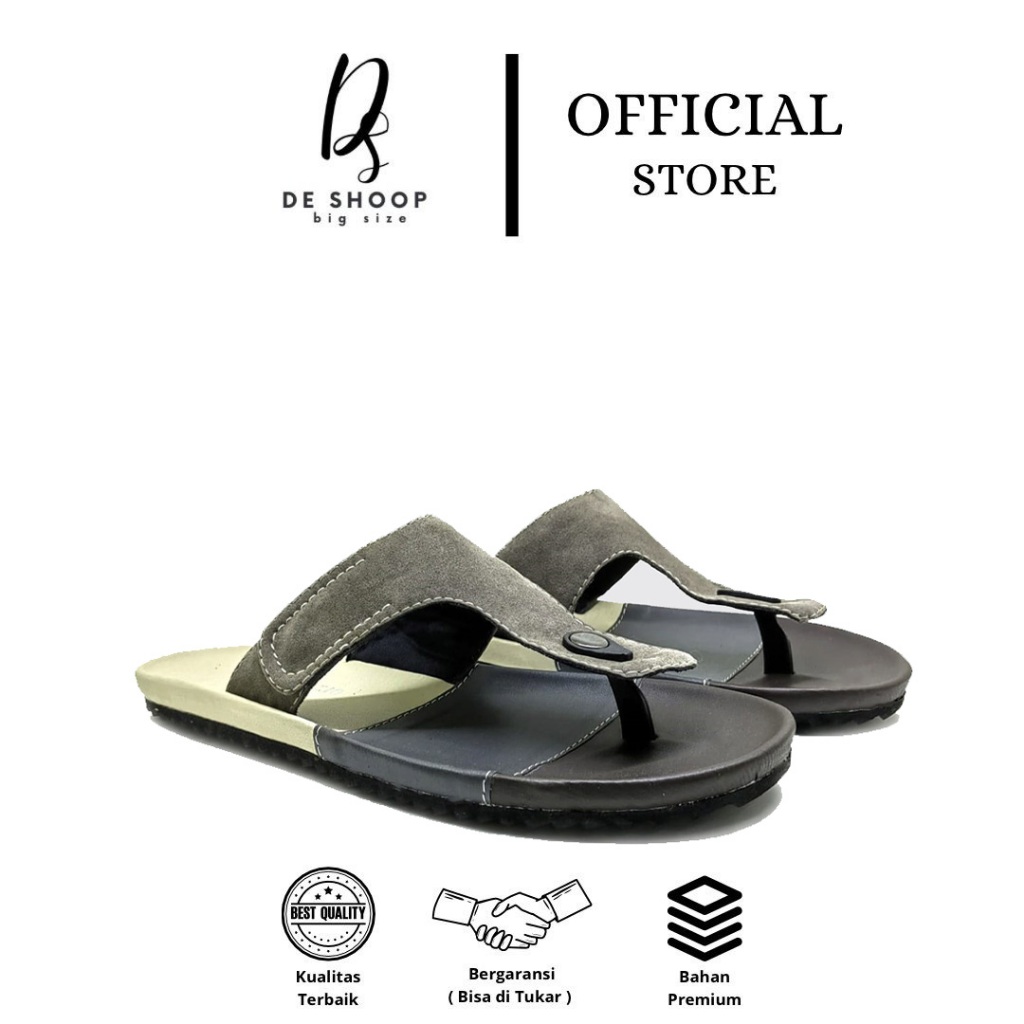 Gratero - Sandal Pria Slider Ukuran Big Size | No 43 44 45 46 47 48 | Sandal Casual Slider SlipOn Be