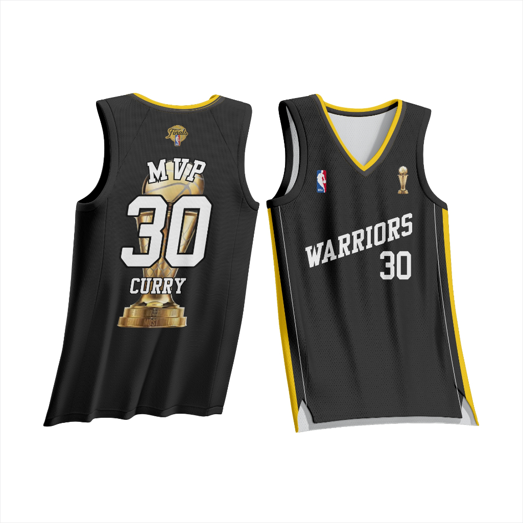 JERSEY BASKET NBA MVP EDITION GOLDEN STATE WARRIORS #30 STEPHEN CURRY HITAM