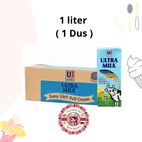 

Ultra Milk Full Cream Plain UHT Susu Cair 1 liter ( 1 Dus )