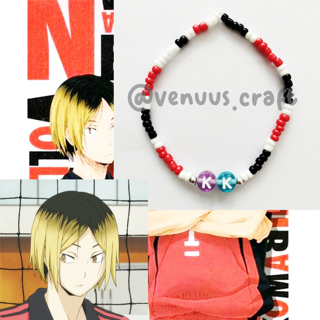 Gelang manik edisi  haikyuu nekoma member  – haikyuu nekoma inspired bracelet | gelang anak wanita