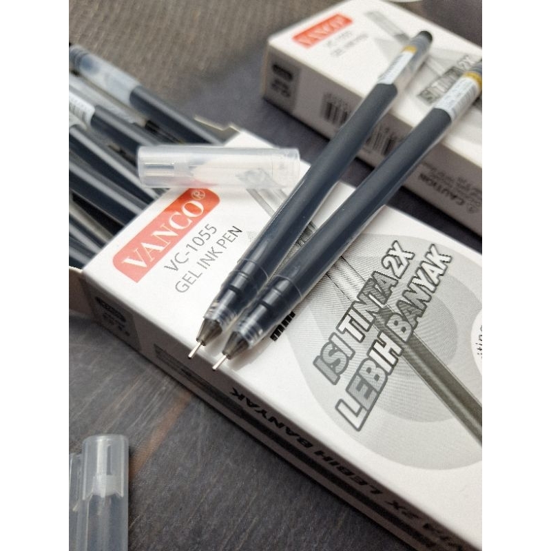 isi 12 Pulpen Gel Vanco/Bolpoin/Ballpen/Pulpen Basah/Pulpen Cair