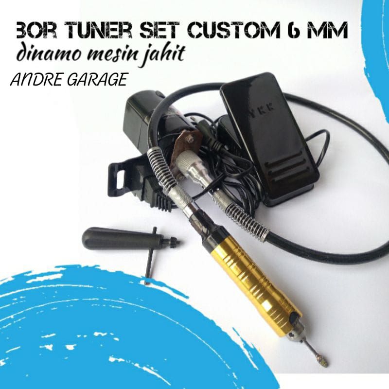 Bor Tuner Mini Costum Motor Mesin Jahit / Mini Die / Bor Tangan / Mini Die Grinder Set