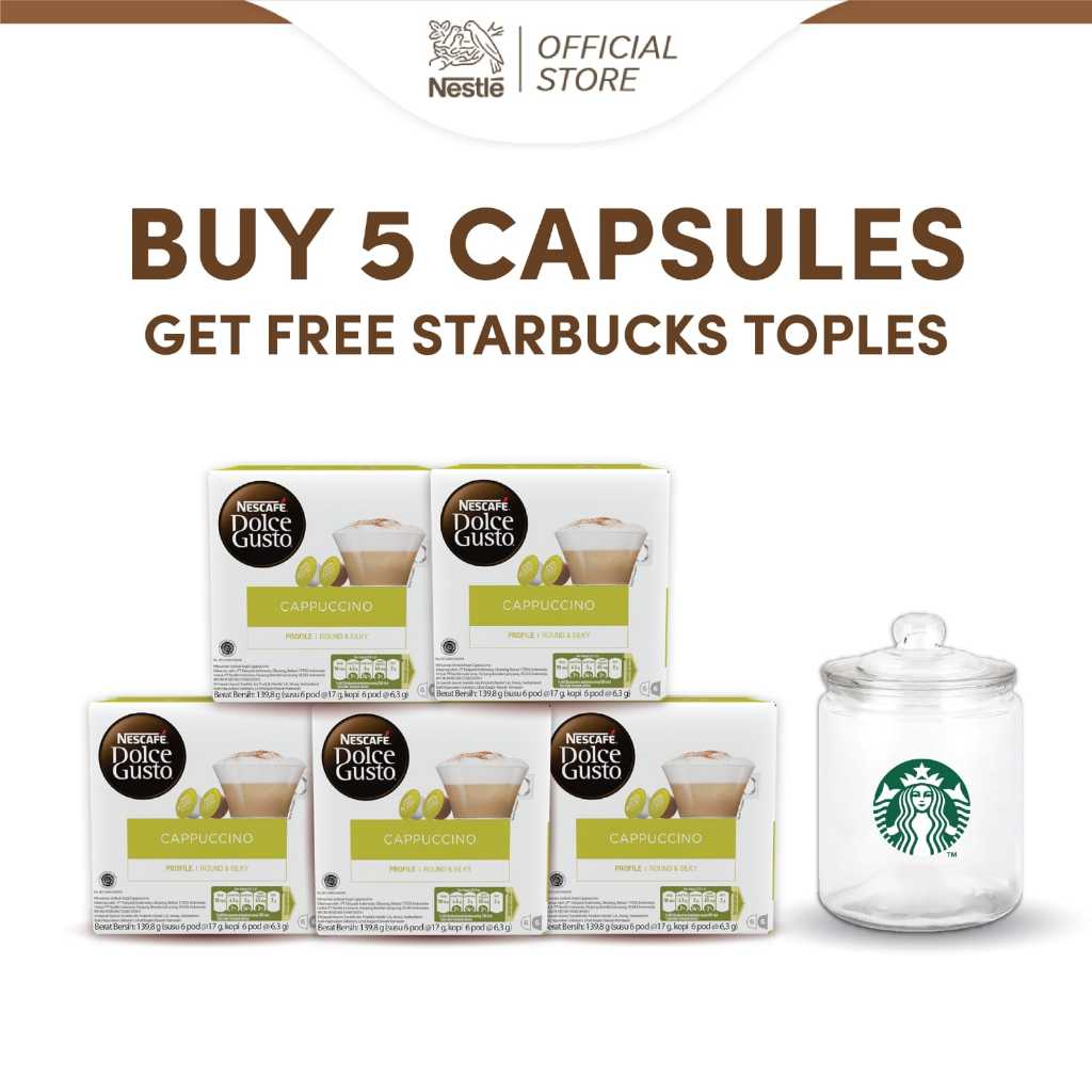 

NESCAFÉ Dolce Gusto Cappuccino 5 Box Get Toples Starbucks At Home