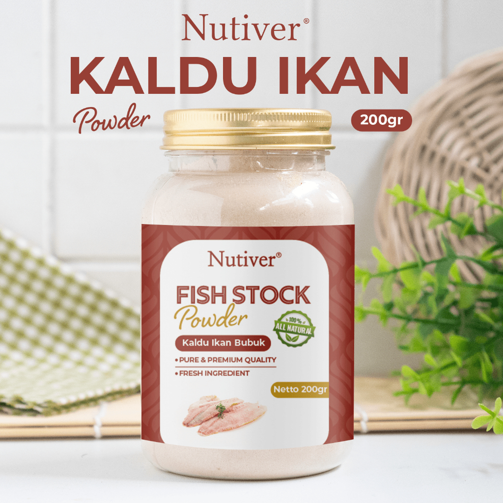 

NUTIVER Kaldu Ikan Bubuk Non MSG / Bumbu Dapur Powdered Fish Stock Non-Msg