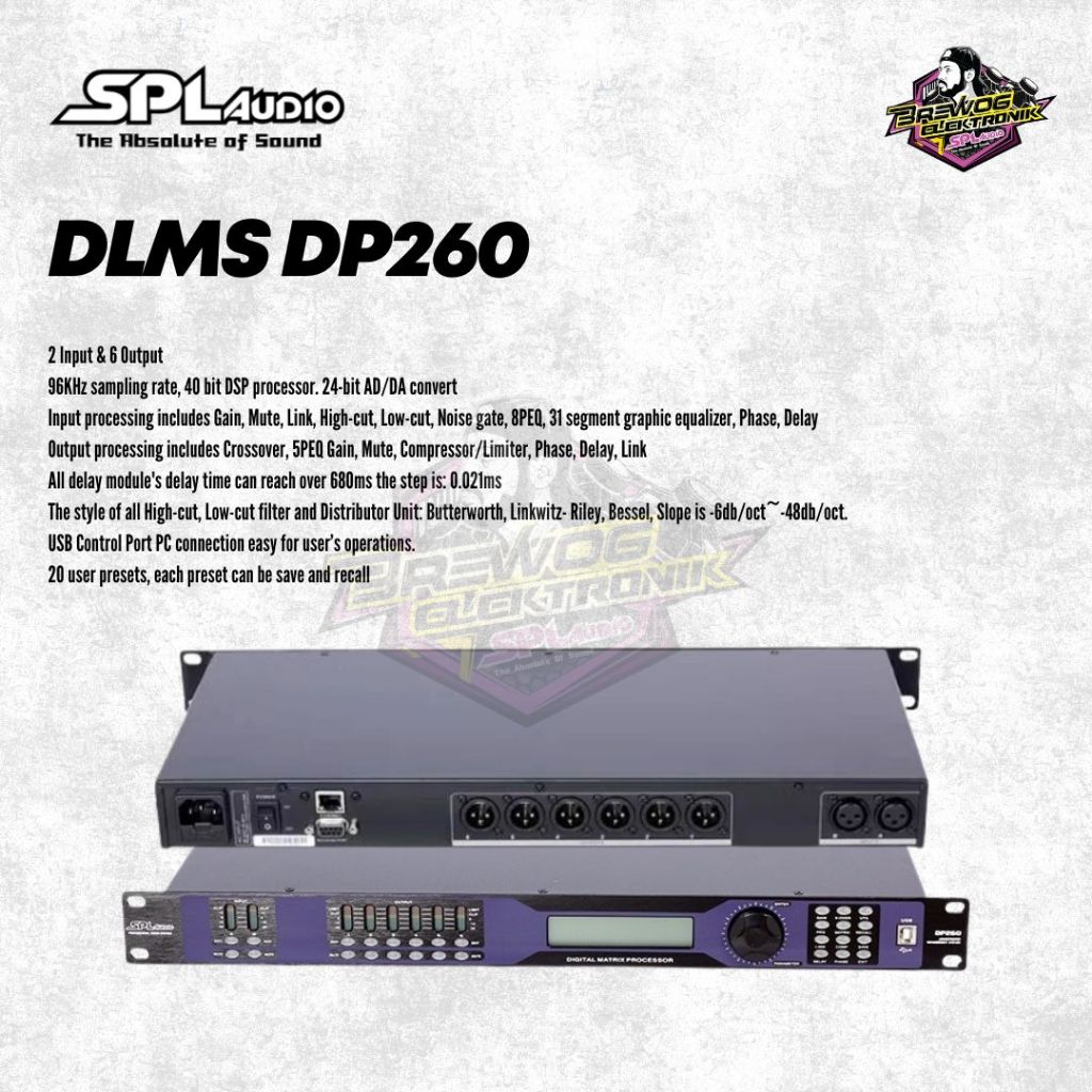 ORIGINAL PRODUK BREWOG SPL AUDIO SPEAKER MANAGEMENT DLMS DP260