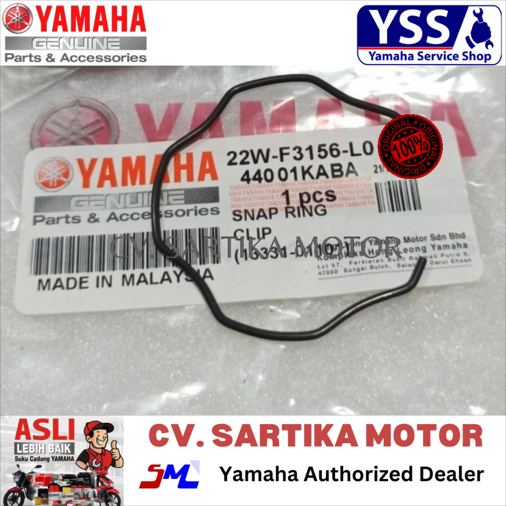 Kawat Cacing Kancing Seal Oli Shockbreaker Depan  XMAX Old / (TTM) CLIP, OIL SEAL (TZM150) / 22W-F31