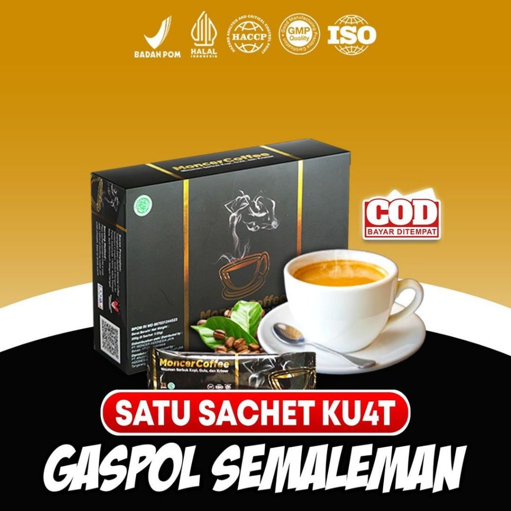 

kopi MONCEER original dijamin asli bikin istri minta ampun Kopi Instan 2 in 1 Asli Murah (Isi 8 Sachet)