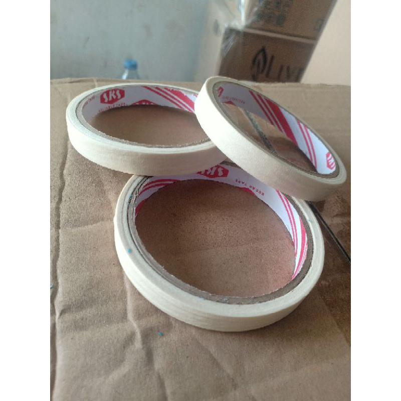 

Lakban Kertas Sks 12mmx12 meter masking Tape Sks 1/2 inci