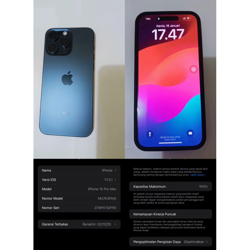 Iphone 15pm 256 second