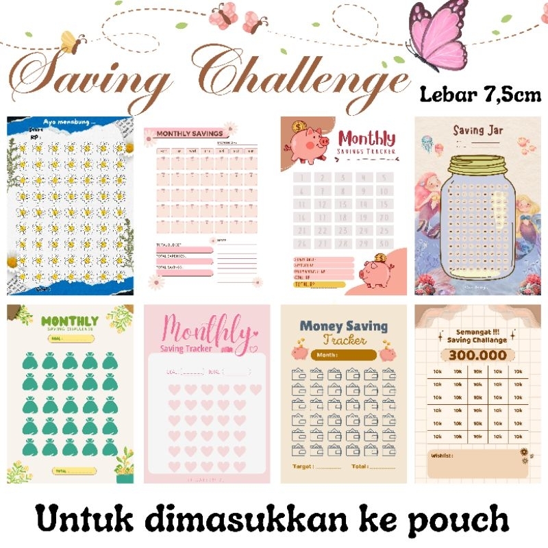 

[ UNTUK DIMASUKKAN KE POUCH ] 1 LEMBAR KERTAS MANABUNG COD SINKING FUND MINI KECIL HVS 100GSM