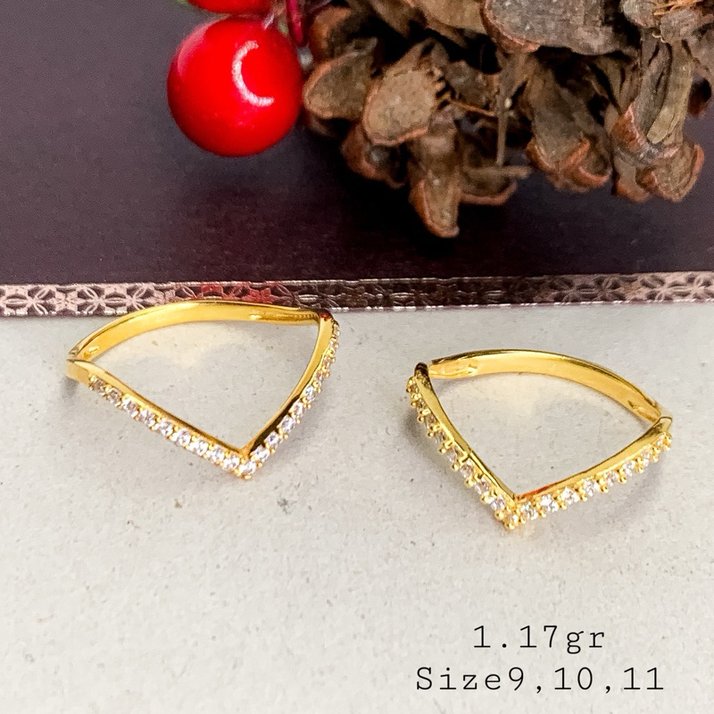 Cincin Emas Aurel V Stacking Listring Cincin gold kadar 700